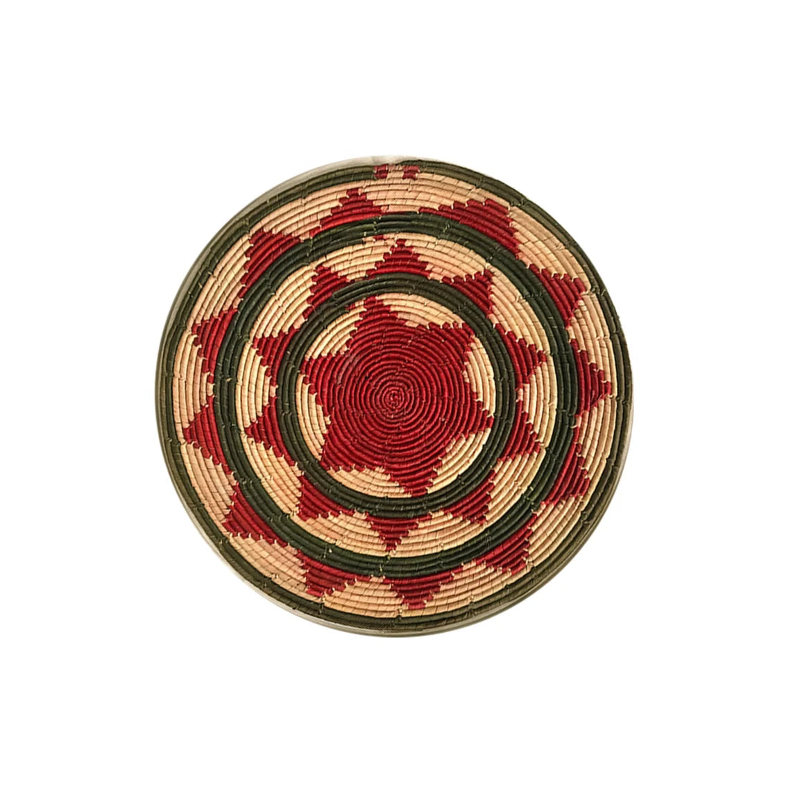 African Baskets Set For Wall Décor Hanging Wicker Wall Decor Baskets, Hand Painted Boho Wall Art, Perfect For Wall Art, Kitchen, Table, Door