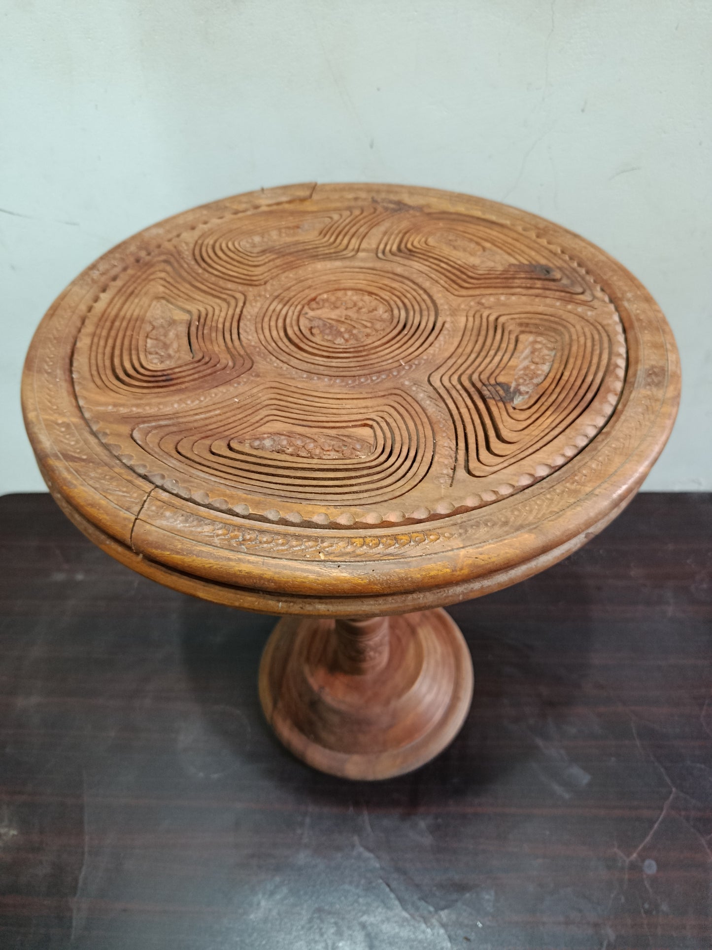 Multi-Purpose Handcrafted Wooden Folding Basket & Side Table