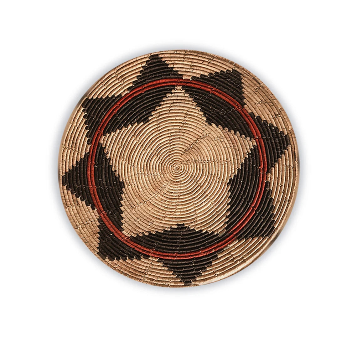 African Baskets Set For Wall Décor Hanging Wicker Wall Decor Baskets, Hand Painted Boho Wall Art, Perfect For Wall Art, Kitchen, Table, Door